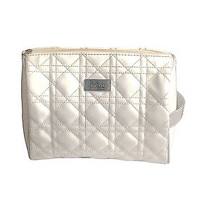 Christian Dior Beauty Makeup/toiletry  (Large) Quilted Patent Leather Pouch Bag